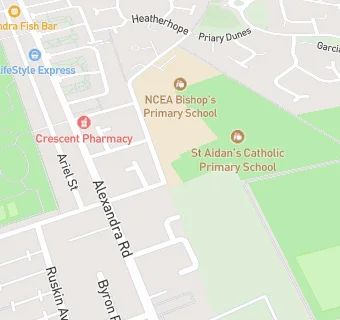 map for St Aidans RC Primary School