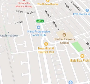 map for New Hirst & District Social Club