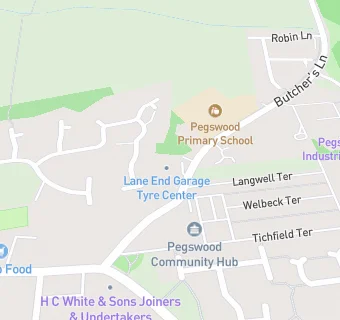 map for Pegswood Community Hub