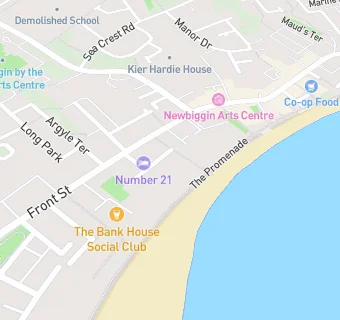 map for Newbiggin Masonic Hall