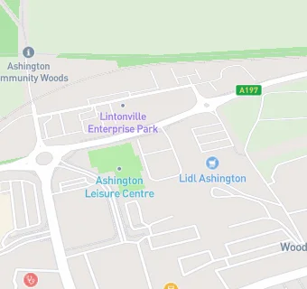 map for Ashington Leisure Centre