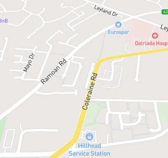 map for Hillhead Service Station