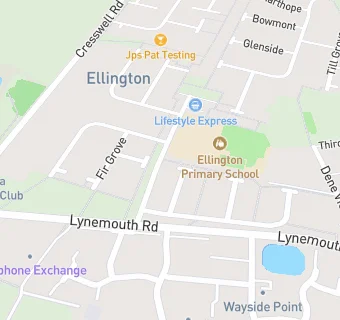 map for Ellington Primary School