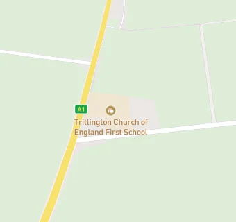 map for Tritlington Church of England First School