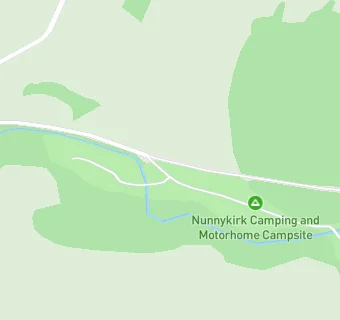 map for Nunnykirk Caravan & Motorhome Club