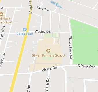 map for Girvan Primary School