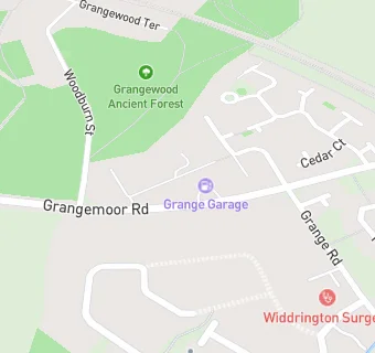 map for Widdrington Grange Garage