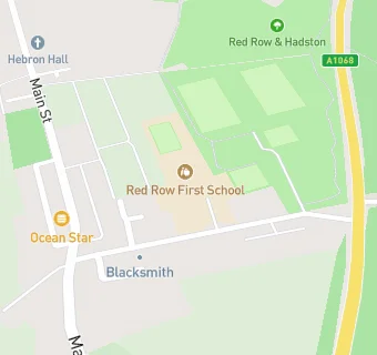 map for Red Row First School