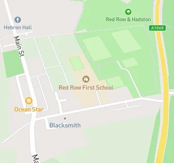 map for Red Row First School