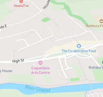 map for Rothbury Fish & Chip Shop