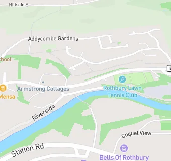 map for Rothbury Recreation Club