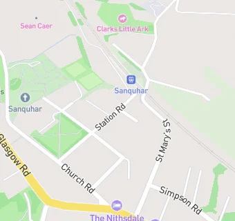 map for Upper Nithsdale Group Practice (Sanquhar Health Centre)