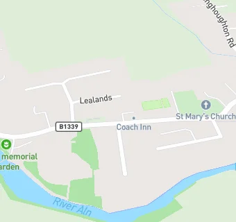 map for Lesbury Village Hall