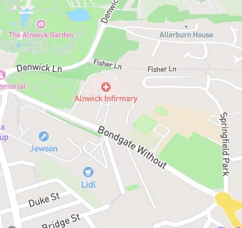 map for Alnwick Medical Group