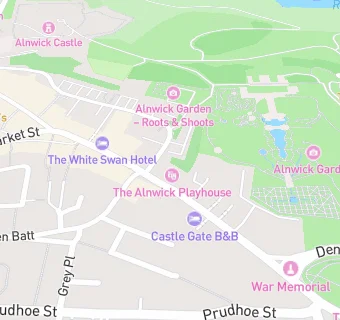 map for Alnwick Playhouse