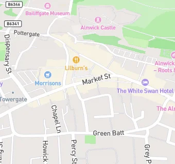 map for Market Street Dental Practice Alnwick