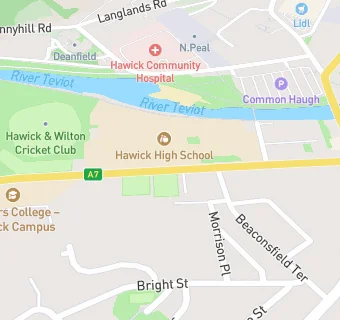 map for Hawick Bowling Club