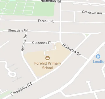 map for Forehill Primary School