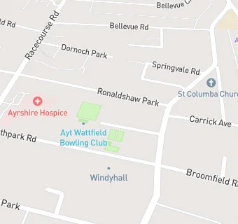 map for Ayr Wattfield Bowling Club