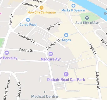 map for Mercure, Ayr