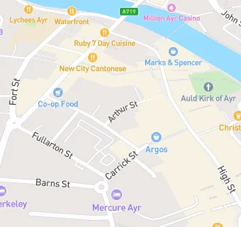 map for Mydentist Ayr