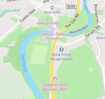 map for Jedburgh Lunch Club