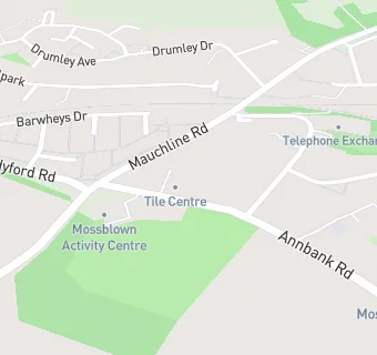 map for Taiglum Medical Practice (Mossblown Health Centre)