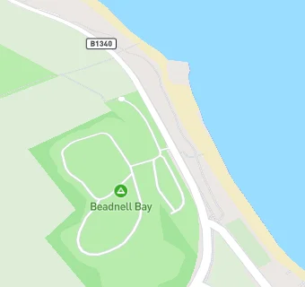 map for Beadnell Bay Camping & Caravanning Club