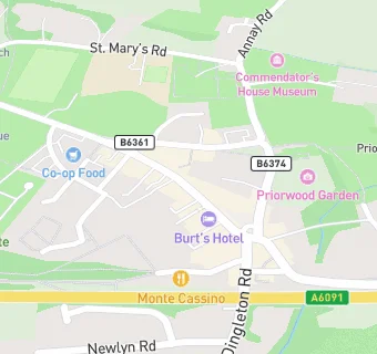 map for Melrose Rugby Football Club