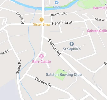 map for Galston Bowling Club