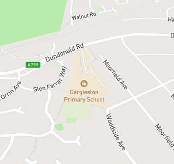 map for Gargieston Primary School