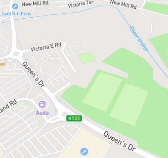 map for Glenfield Bowling Club