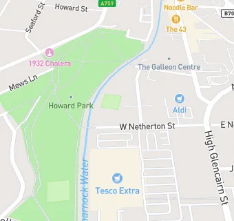 map for West Netherton Bowling Club