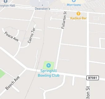 map for Springhill Bowling Club