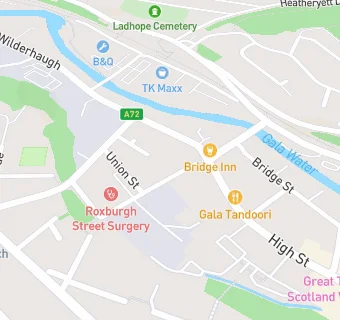 map for Roxburgh Street Surgery