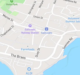 map for The Dental Centre Saltcoats