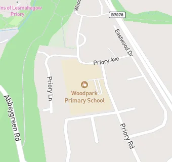 map for Woodpark Primary School