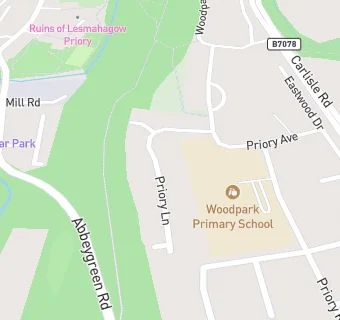 map for Woodpark Primary School