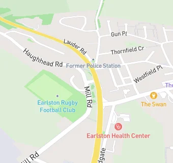 map for Earlston Rugby Football Club