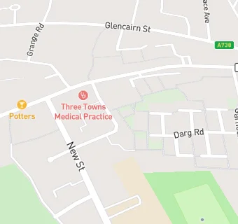 map for Three Towns Care Home