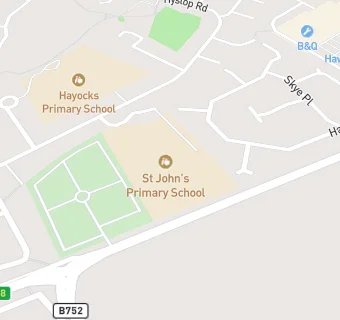 map for St John's Primary School