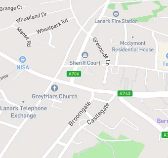 map for Greyfriars Parish Church