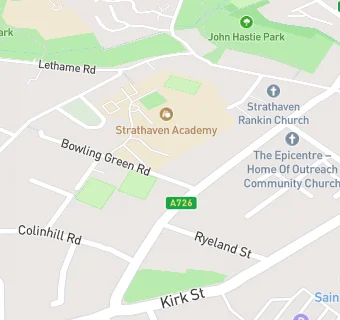 map for Strathaven Bowling Club