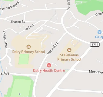 map for Dalry Medical Practice