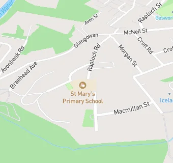 map for St Mary's Primary School (Larkhall)