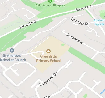 map for Greenhills Primary School