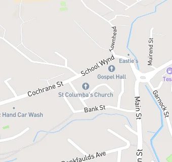 map for St Columba's Church