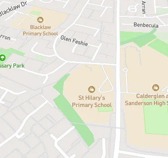 map for St Hilary's Primary School