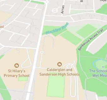 map for Calderglen High School