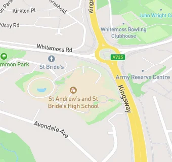 map for St Andrew's and St Bride's High School